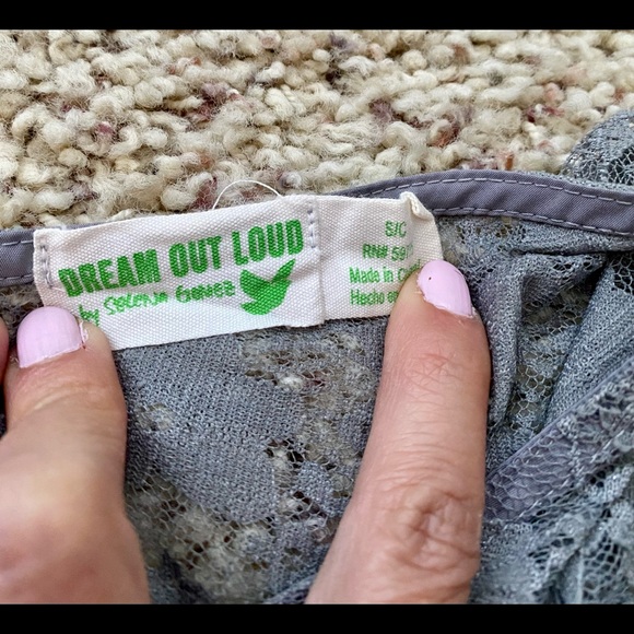 Gray Lace Sheer Top - Picture 5 of 5